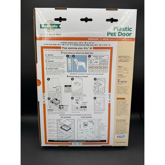 PetSafe Plastic Pet Door – Medium, For Dogs & Cats up to 40 lbs - Picture 5 of 9